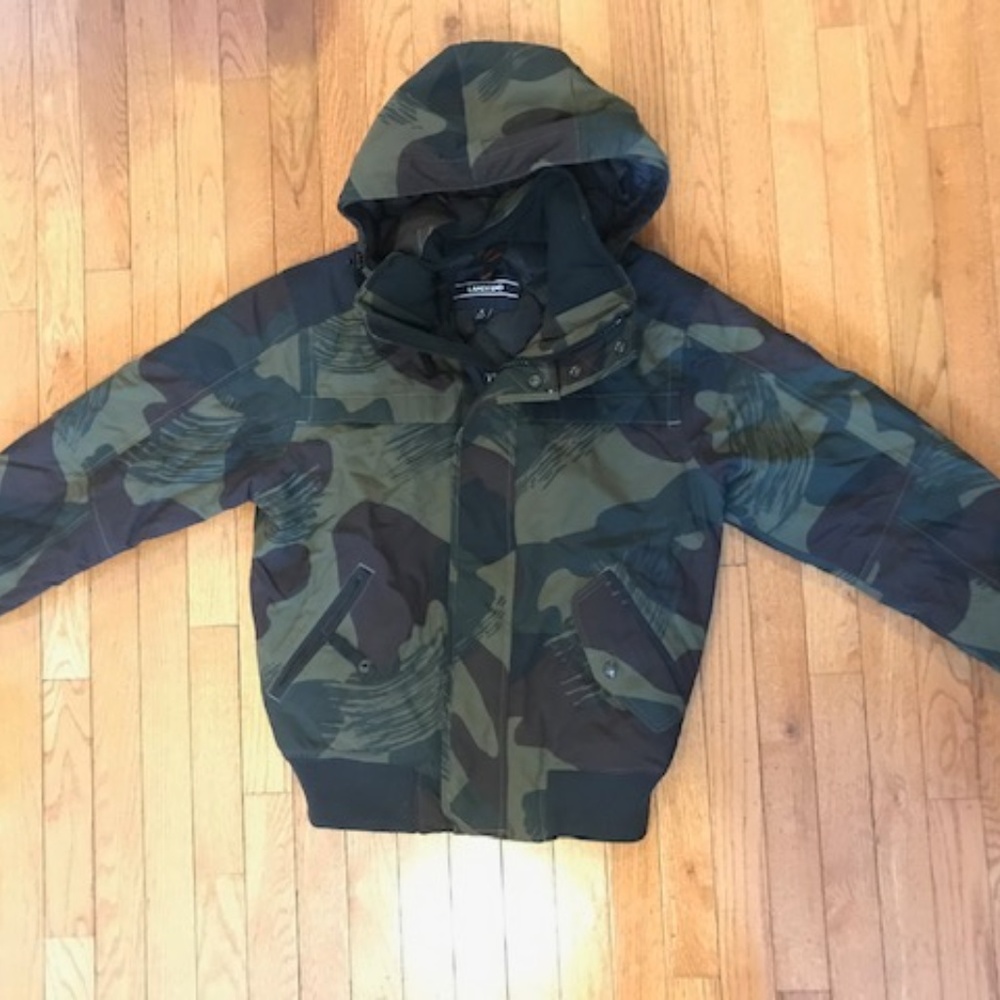 Land's End Men's Quilted Puffer Camouflage Jacket